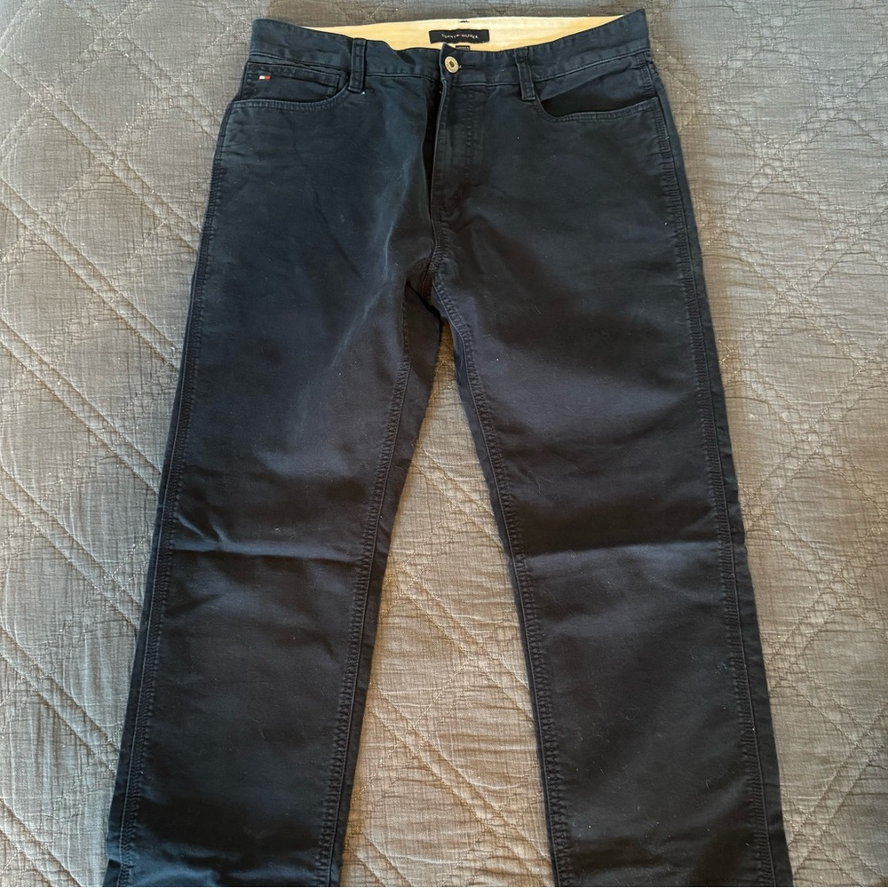 Tommy Hilfiger Men’s Slim Fit Navy Chinos Size 32x32